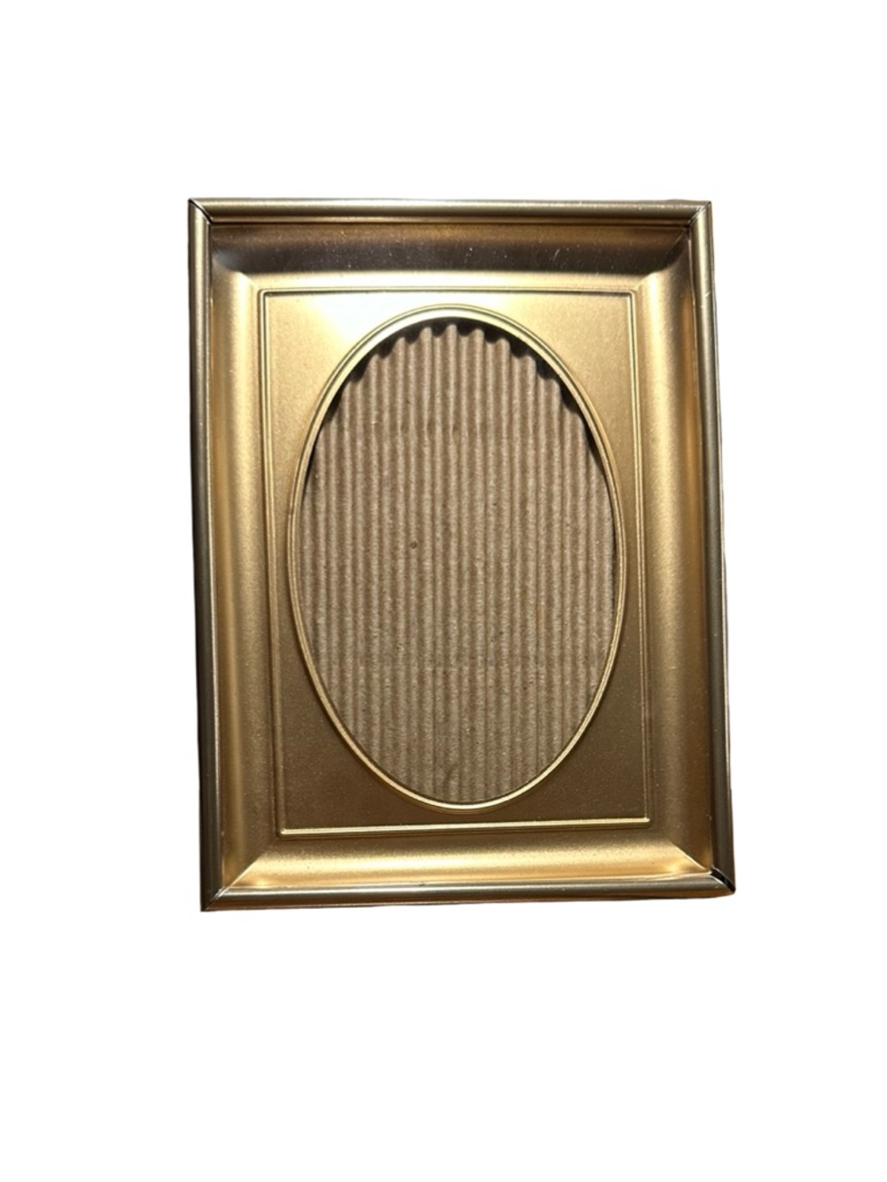 Vintage Gold Oval Picture Frame 3x5 Ornate Tabletop Decor